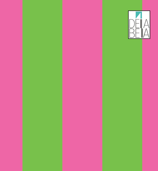 Green Pink Stripe Vinyl Wrap Peel & Stick Self Adhesive Furniture Upcycle