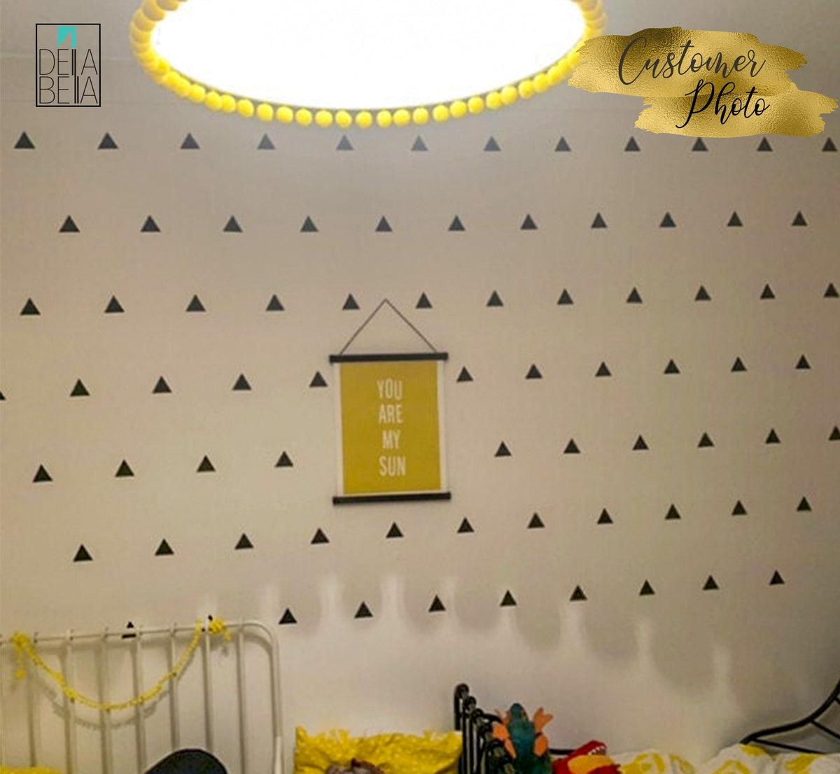 Triangles Wall Stickers 110x Stickers For Kids Room Girls Boys Children Bedroom Nursery Baby room decoration