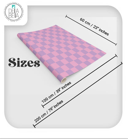 Peel and Stick Vinyl Wrapping Retro Checkered Line Decal for Home Decor Peel and Stick Furniture Adhesive Line Geometric Tiles Retro Bedroom