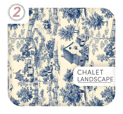 Peel and Stick French Toile Vinyl Wrapping for Furniture