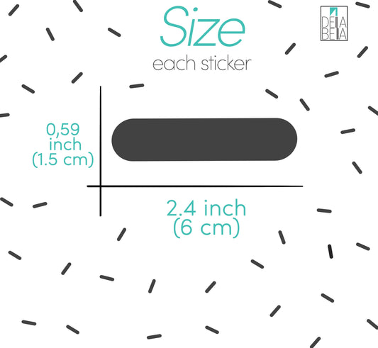 Confetti Wall Stickers Sprinkles 110 Set Black Sheets