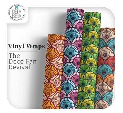 70s Geometric Cupboard Wrap | Retro Scallop Sticky Back Plastic