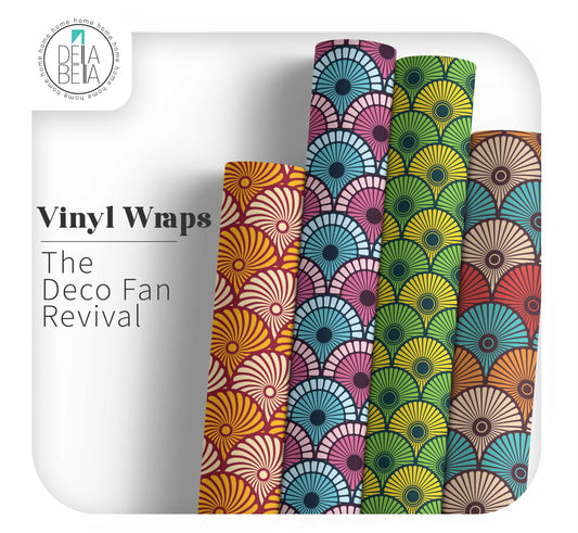 70s Geometric Cupboard Wrap | Retro Scallop Sticky Back Plastic