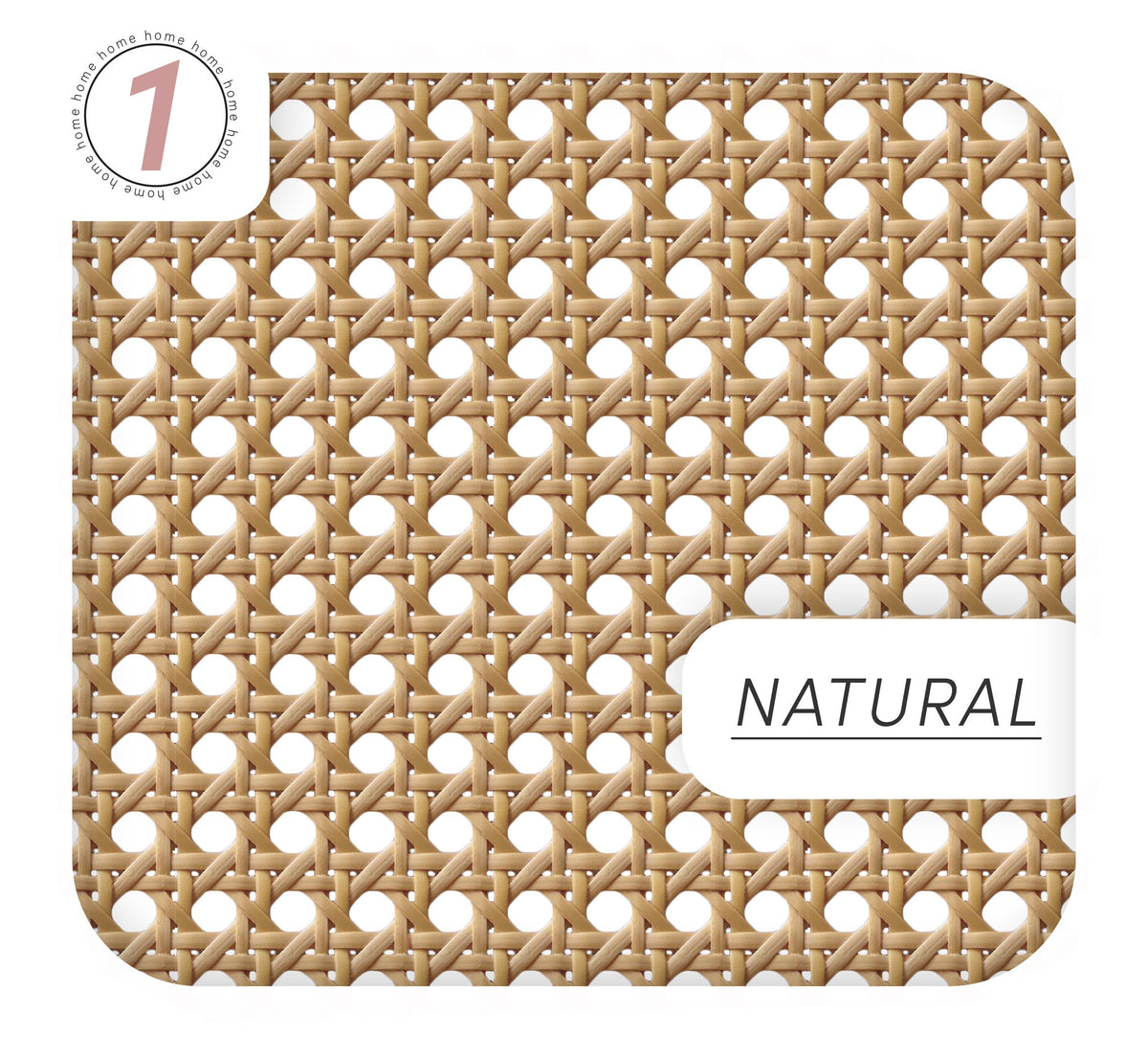 Self-Adhesive Rattan Cane Vinyl Wrap for Furniture & Decor