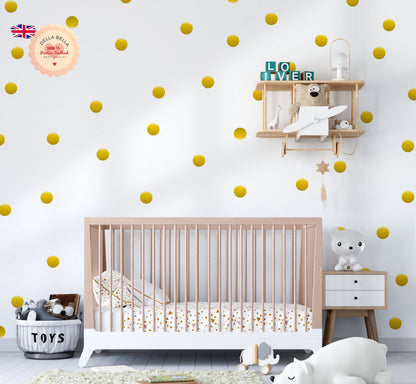 Polka Dot Gold Wall Stickers Wall