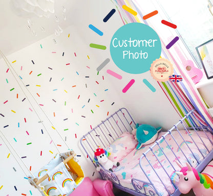 Confetti Wall Stickers 220x Sprinkles  (11 colours/ 20 of each colour)
