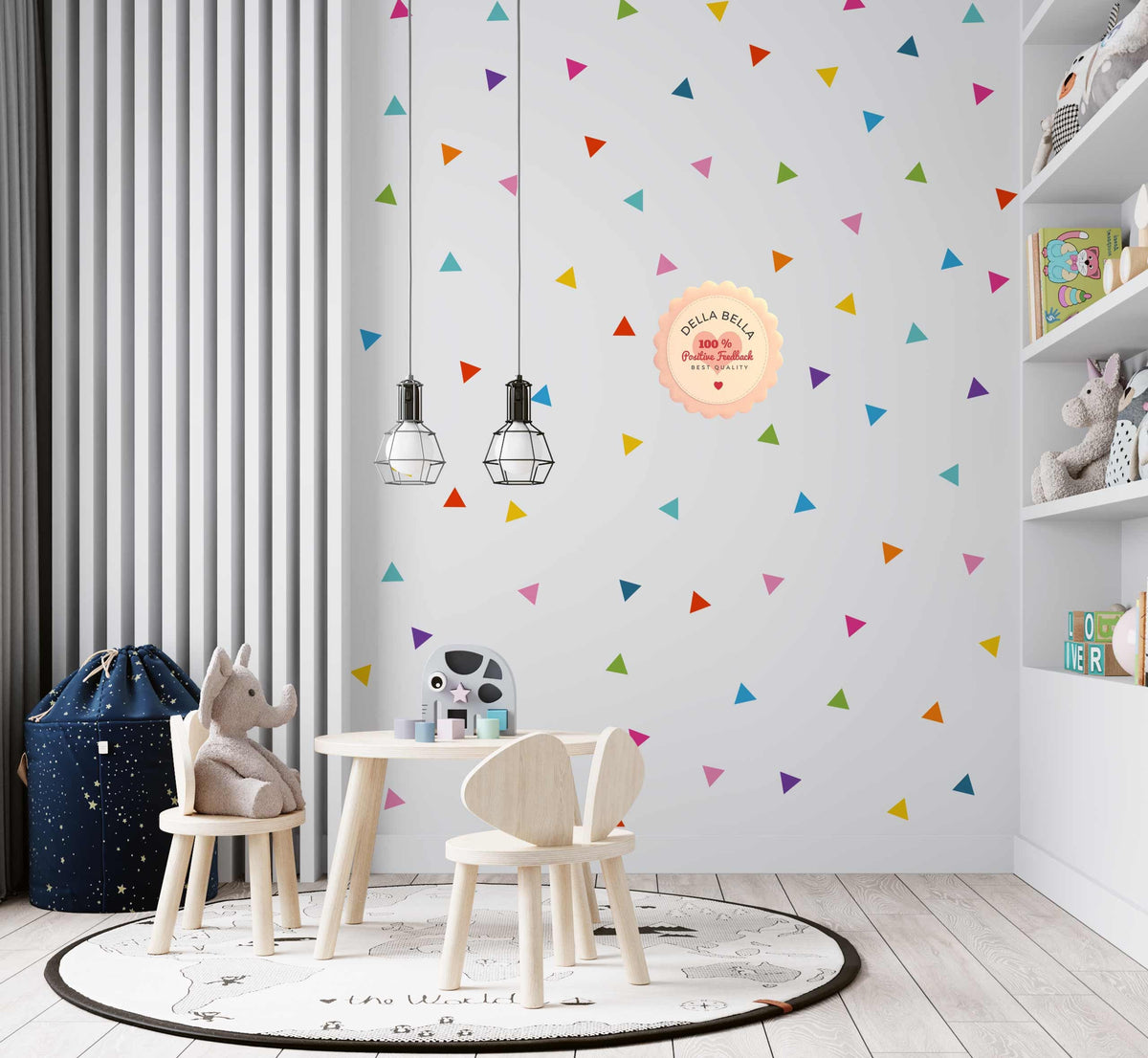 Triangle 221x Wall Stickers Rainbow Colours 11 colours