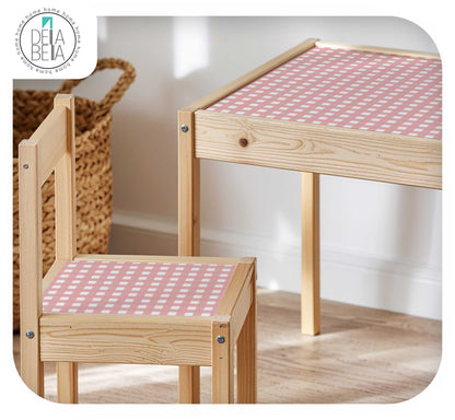 Gingham Table & Chair Stickers (Fits IKEA® LÄTT)
