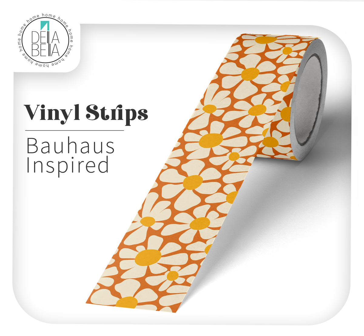 Groovy Daisy Peel & Stick Vinyl Strip | 70s Retro Furniture Trim