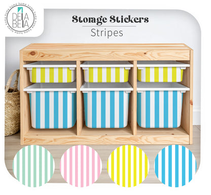 Classic Stripe Storage Stickers (Fits IKEA® Trofast) | Playroom Decor