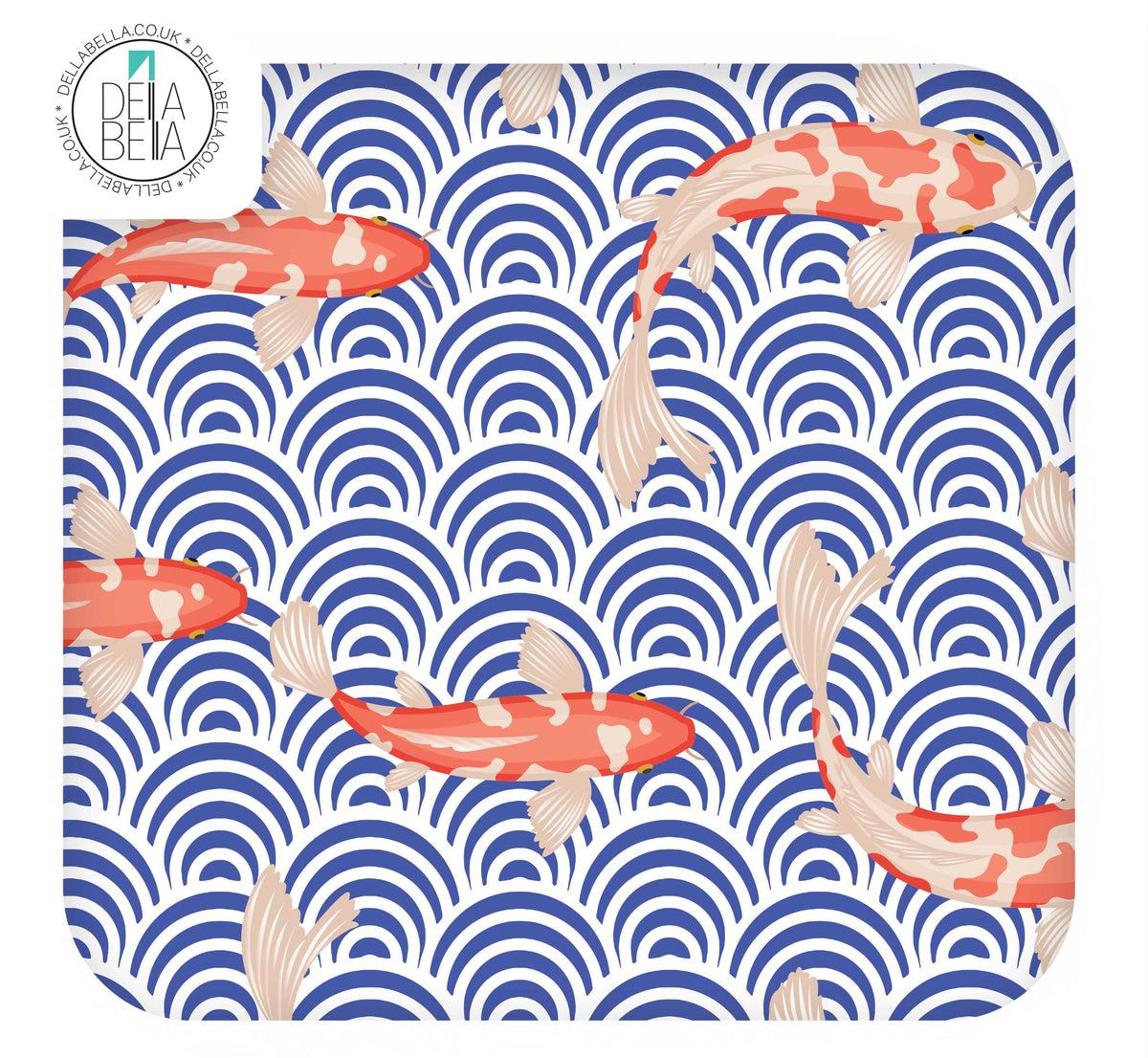 roll of japanese fishes vinyl wrapping for furniture 