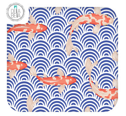 roll of japanese fishes vinyl wrapping for furniture 