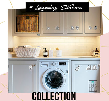 Kitchen Stickers Home Organization Utensil Icons Elegant Decals Cabinets Drawers Pantry Cupboard Airbnb Rent Accessories