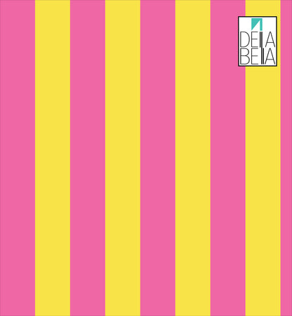 Pink Yellow Stripe Vinyl Wrap Kids Peel & Stick Self Adhesive Furniture