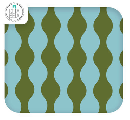 Quirky Wavy Lines Sticky Back Plastic for Furniture