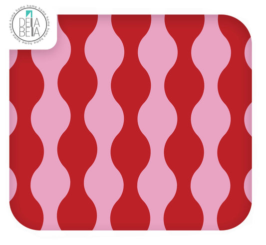 Quirky Wavy Lines Sticky Back Plastic for Furniture