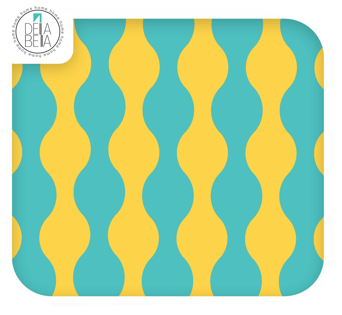 Quirky Wavy Lines Sticky Back Plastic for Furniture