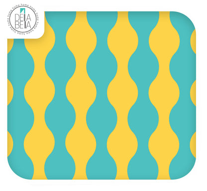 Quirky Wavy Lines Sticky Back Plastic for Furniture