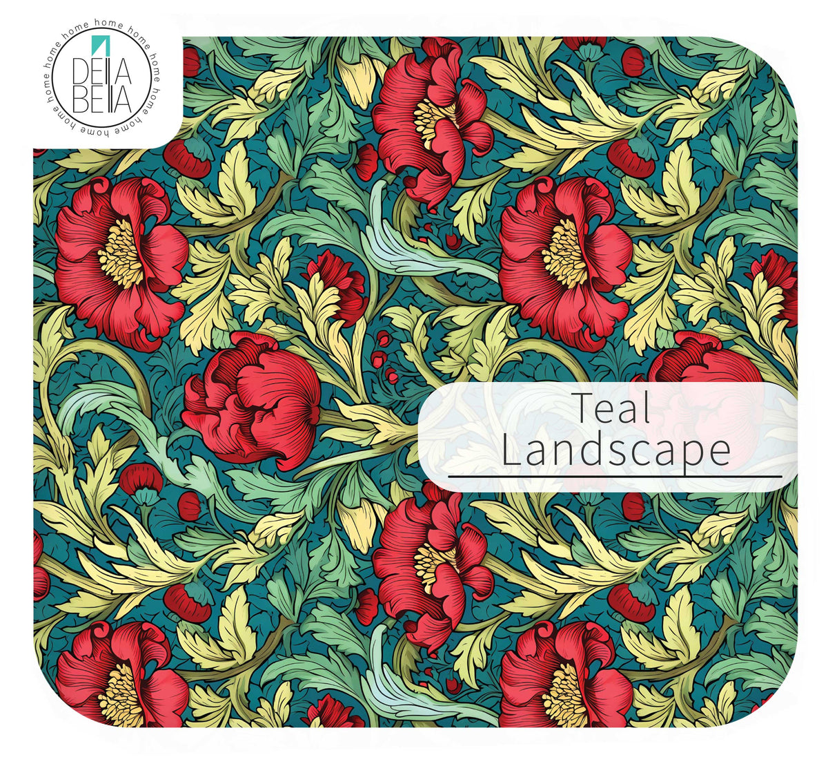 William Morris Inspired Botanical Vinyl Wrap - Sticky Back Plastic