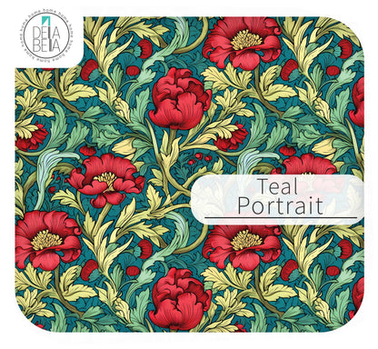 William Morris Inspired Botanical Vinyl Wrap - Sticky Back Plastic