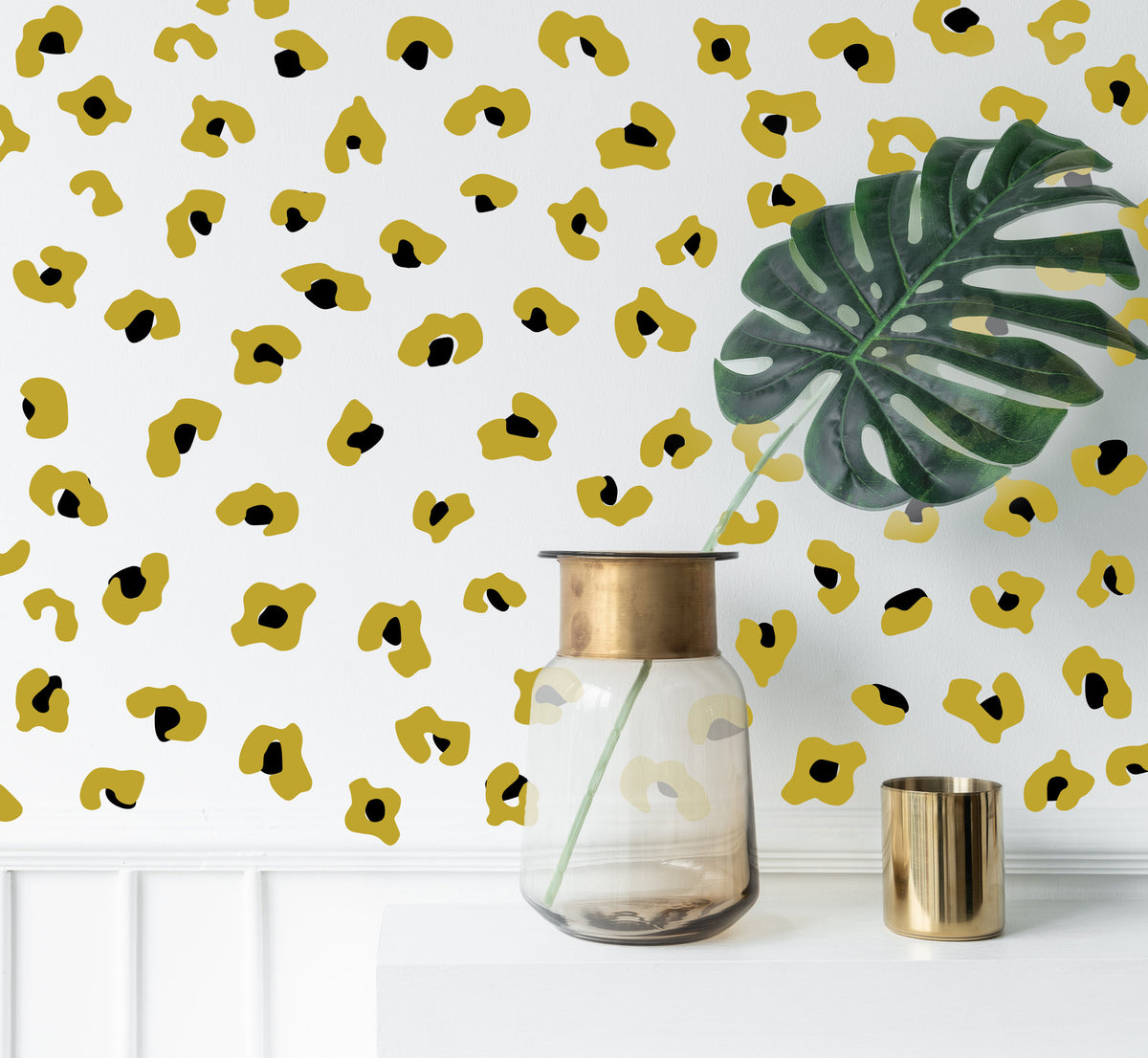 leopard wall stickers on a wall