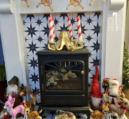Astral Estrella Star Peel & Stick Vinyl Tiles for Backsplashes & Furniture