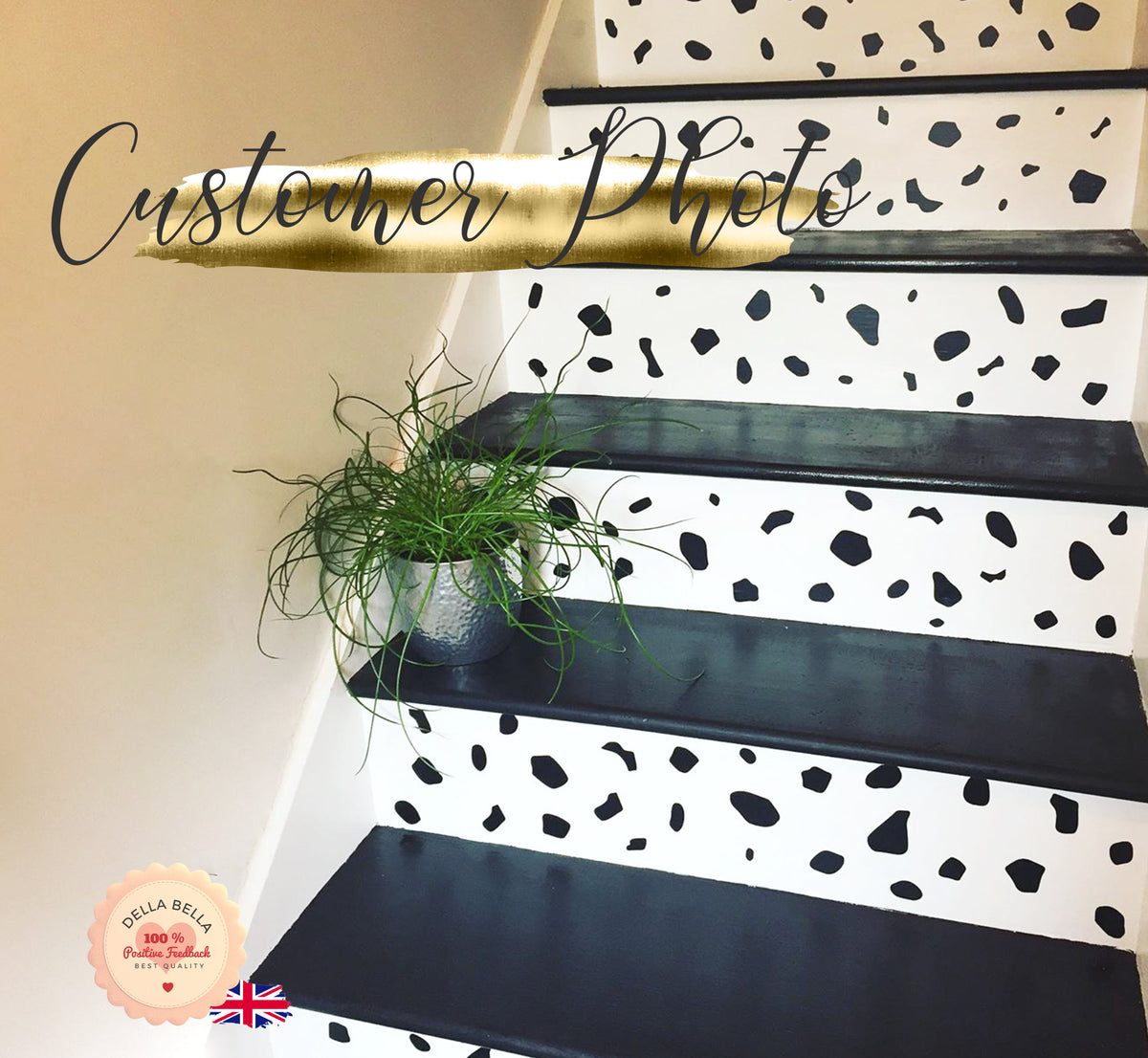 Dalmatian Spot Wall Stickers UK (320 Pack) - Irregular Polka Dot Wall Decals
