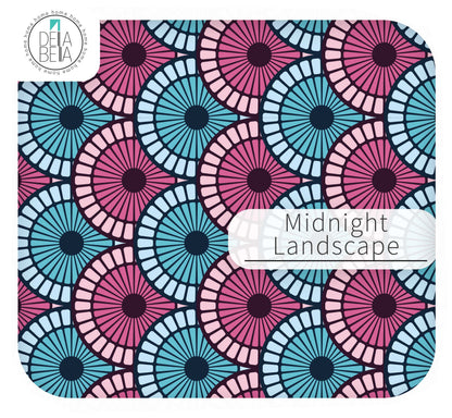 70s Geometric Cupboard Wrap | Retro Scallop Sticky Back Plastic