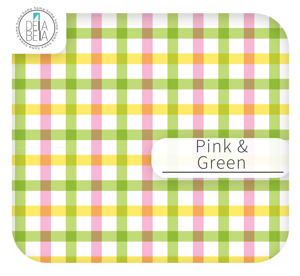 Pink and Green gingham Fablon for furniture upcycling and drawer liners.
