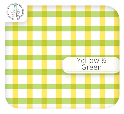 Yellow and Green check vinyl wrap for kitchen worktops and IKEA hacks.