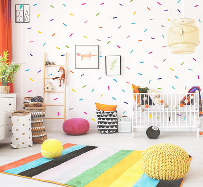 Confetti Wall Stickers Sprinkles 110 Set 11 Colours