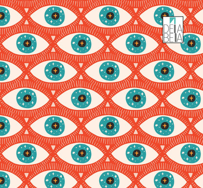 Evil Eye Yoga & Wellbeing Vinyl Wrap: Retro Peel & Stick Decor