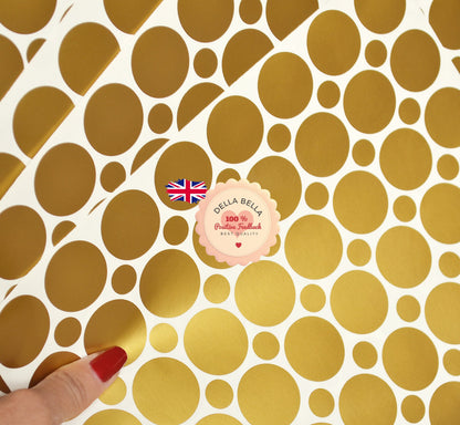 Polka Dot Gold Wall Stickers Wall