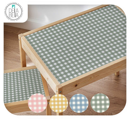 Gingham Table & Chair Stickers (Fits IKEA® LÄTT)