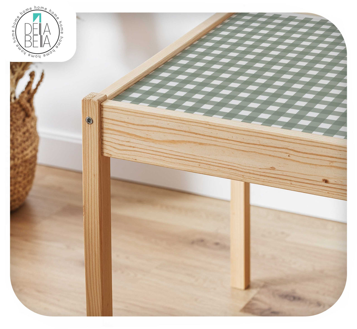 Gingham Table & Chair Stickers (Fits IKEA® LÄTT)