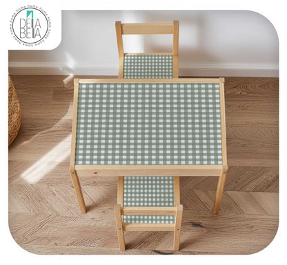 Gingham Table & Chair Stickers (Fits IKEA® LÄTT)