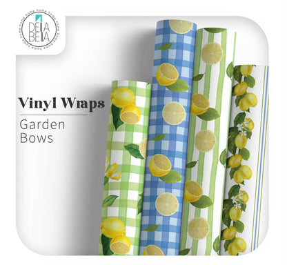 Garden Bows Lemon Vinyl Wrap | Self Adhesive Stickers for Furniture