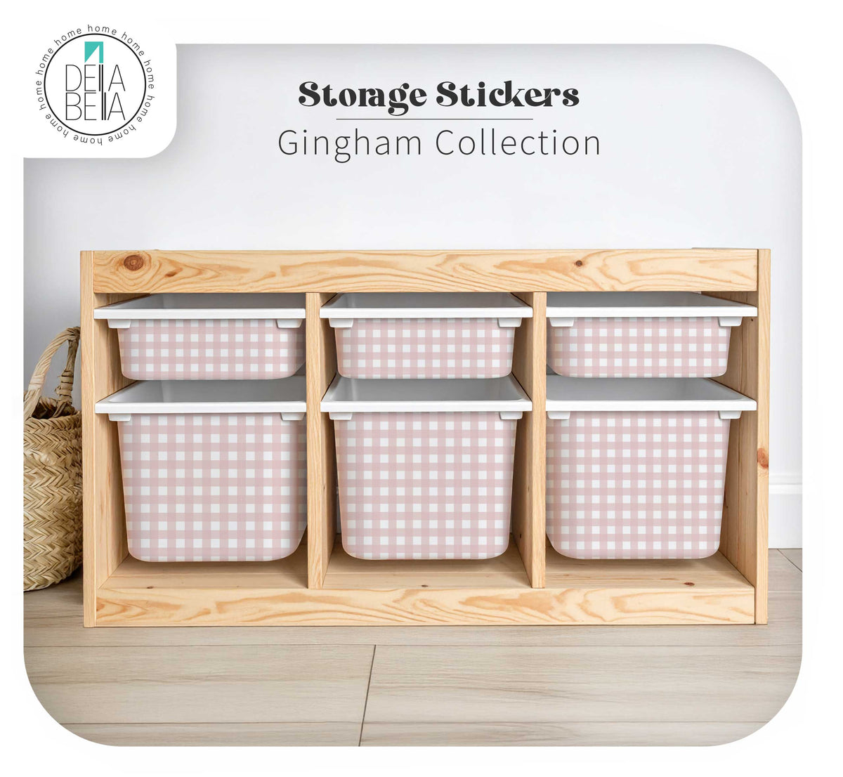 Gingham Storage Box Stickers (Fits IKEA® Trofast) | Nursery Upcycling