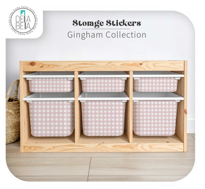 Gingham Storage Box Stickers (Fits IKEA® Trofast) | Nursery Upcycling
