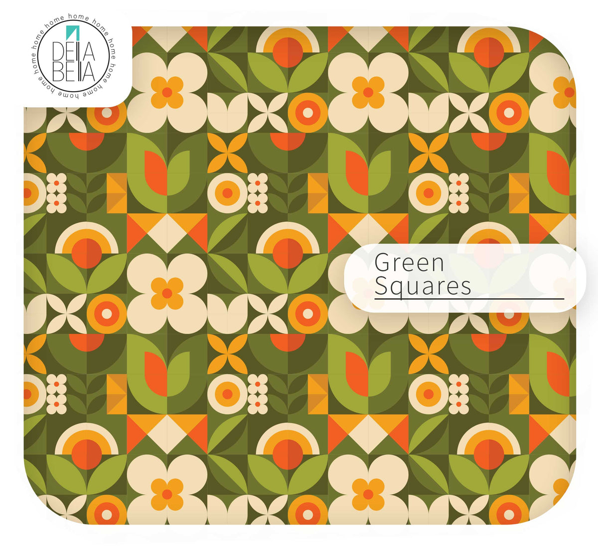 Retro Geometric Vinyl Wrap for Furniture