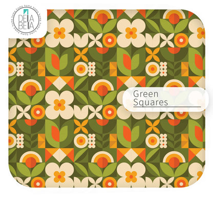Retro Geometric Vinyl Wrap for Furniture