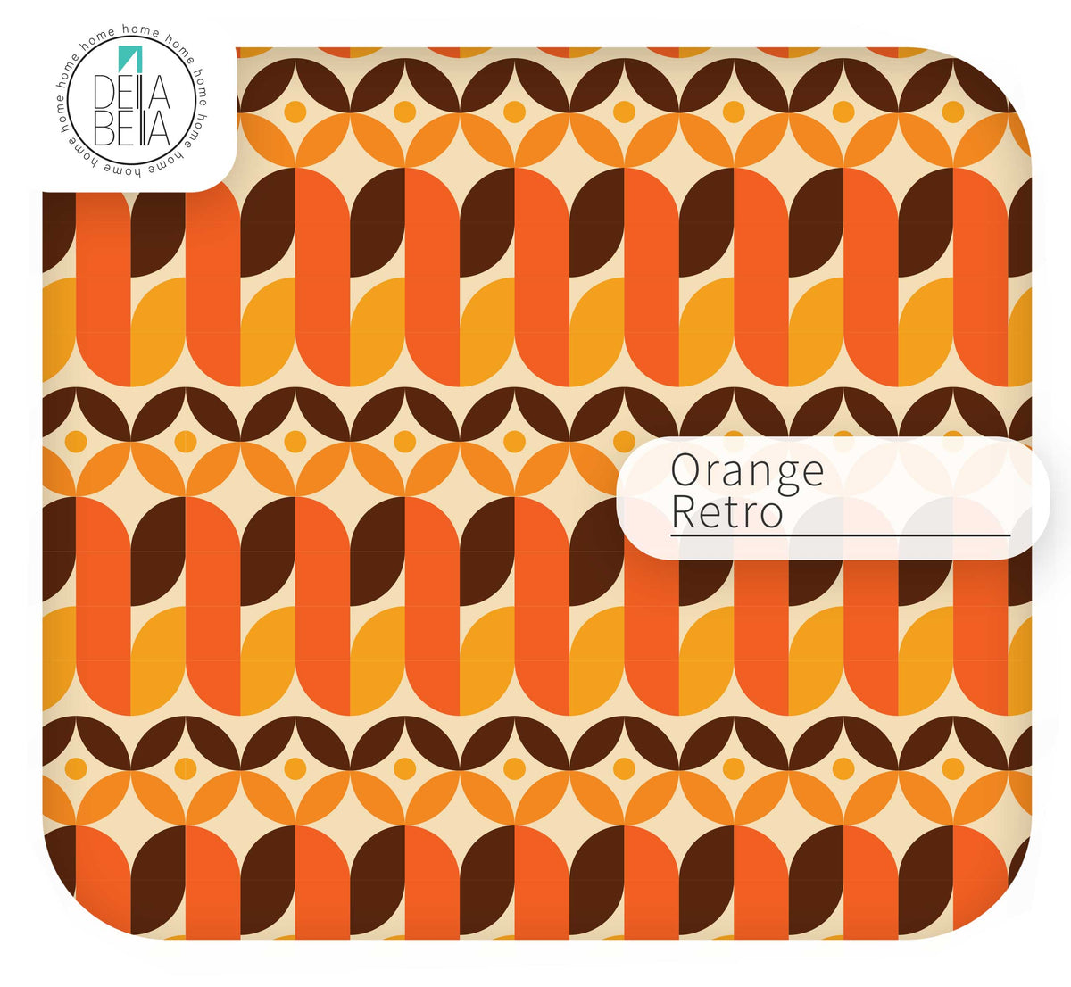Retro Geometric Vinyl Wrap for Furniture
