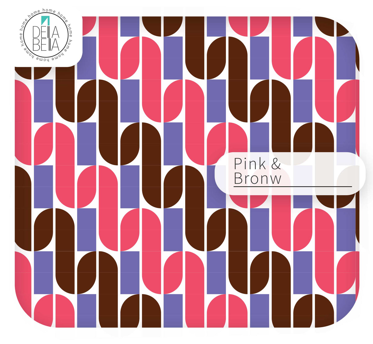 Retro Geometric Vinyl Wrap for Furniture