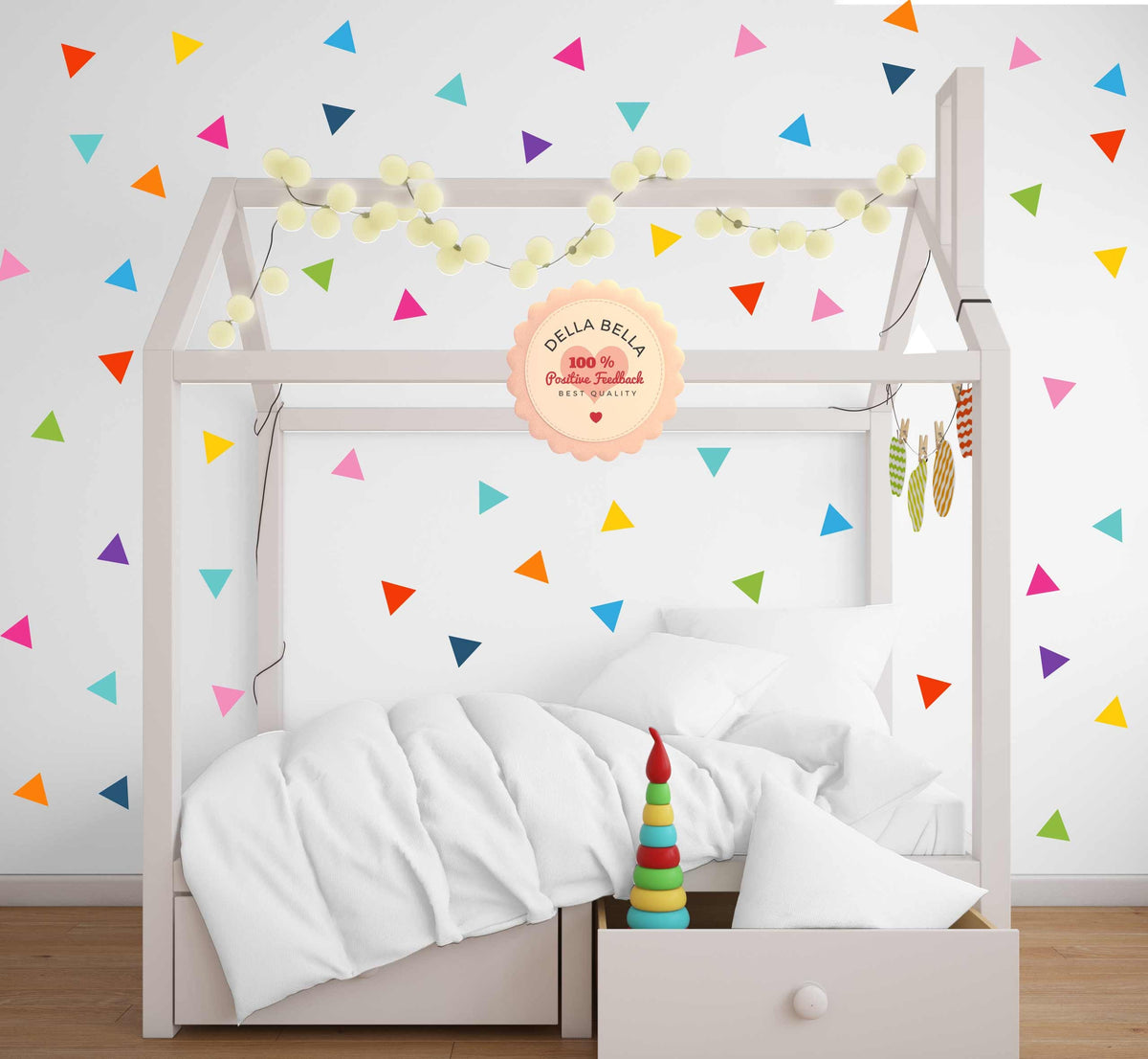 Triangle 221x Wall Stickers Rainbow Colours 11 colours