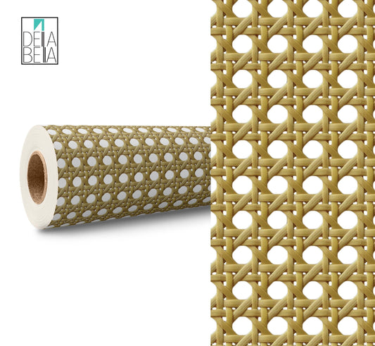 Rattan Vinyl Wrap For Furniture Self Adhesive Film Decal, Home Decor, Walls, Garden furniture, Woven Cane Effect, Upcycling Projects Decor