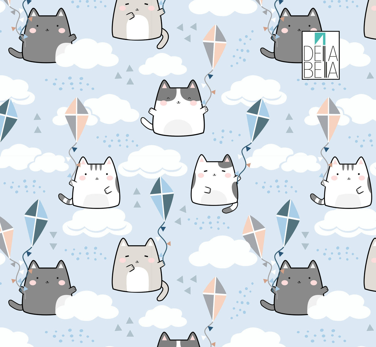 Vinyl Wrapping For Furniture Nursery Kite Cat Boy Girls Baby room Self Adhesive Film Decal Home Decor Walls Laptop Doors  Upcycling Projects