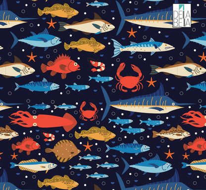 Vinyl Wrapping For Furniture Fish Shark Sea Maritime Vinyl Self Adhesive Film Decal Home Decor Laptop Doors & Upcycling Projects Summer 23