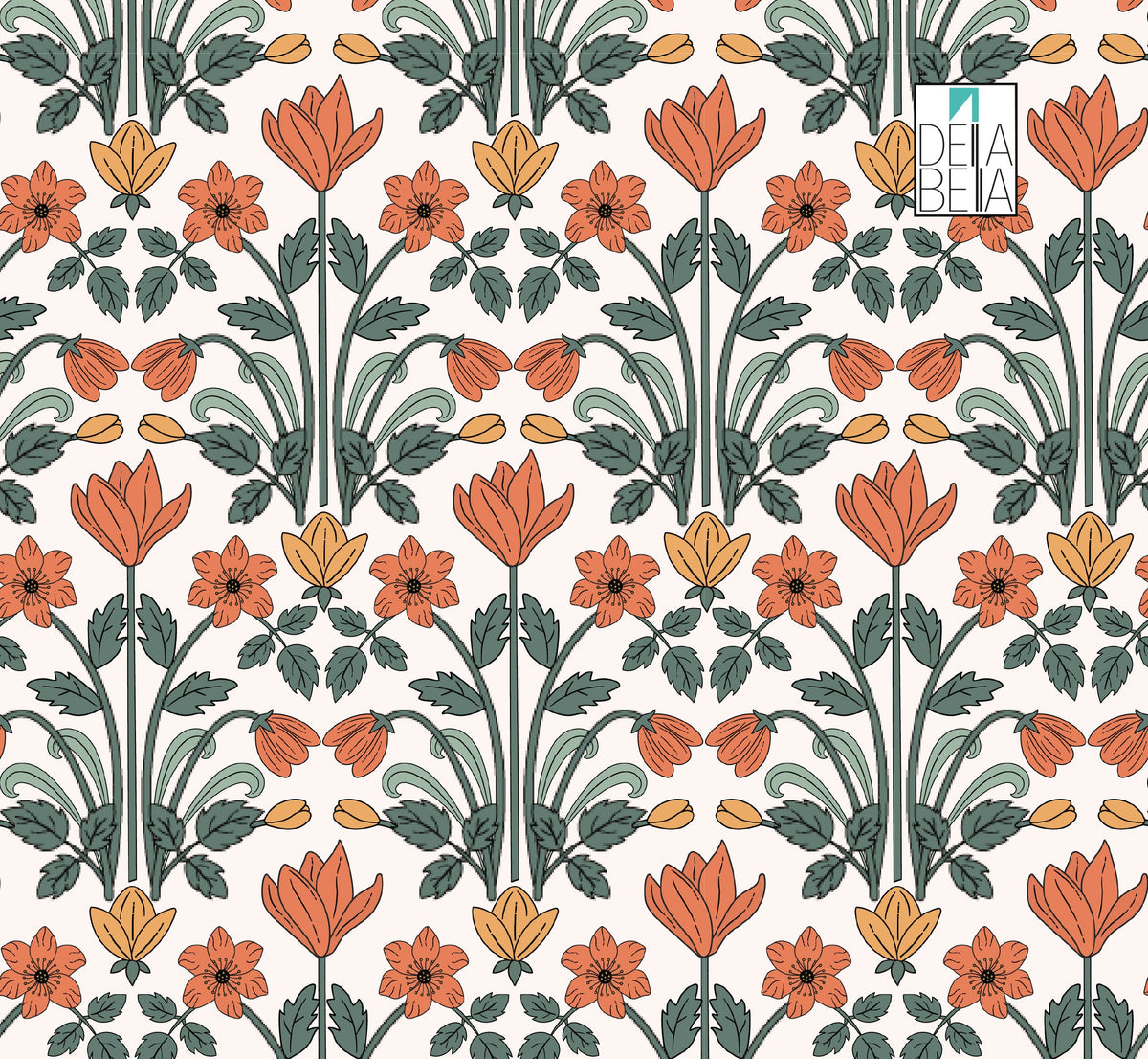 Vintage Floral Boho Vinyl Wrap for Fridges, Furniture & Cabinets