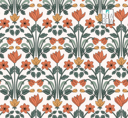 Vintage Floral Boho Vinyl Wrap for Fridges, Furniture & Cabinets