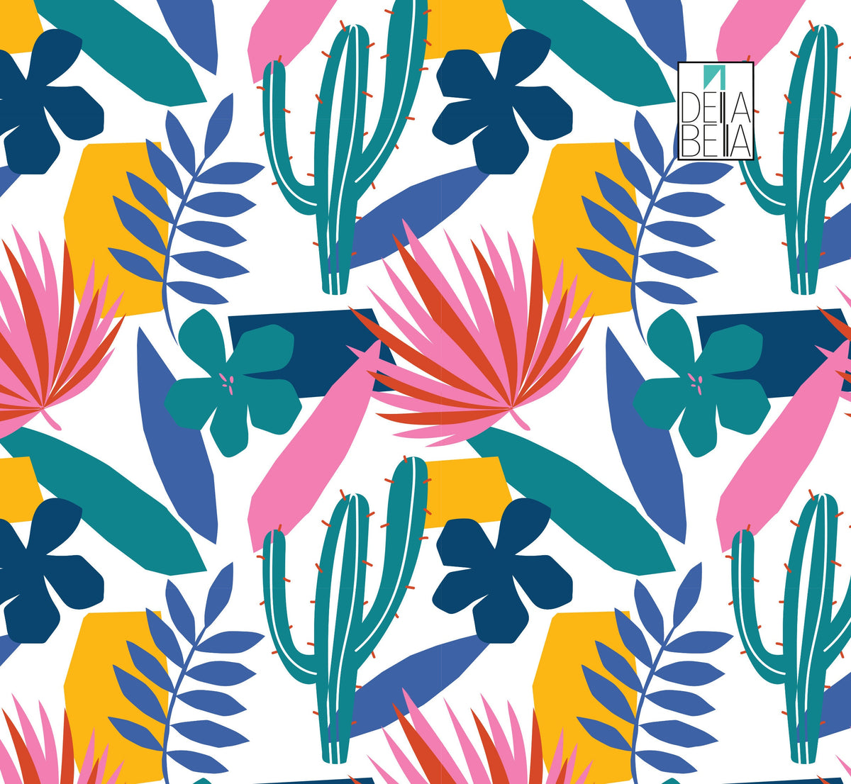 Vinyl Wrap, Fridge Wrap, Cactus, Tropical, Geometric, Kitchen Cabinets, Abstract, Morden, Wrapping for Furniture, Home Decor, Upcycling